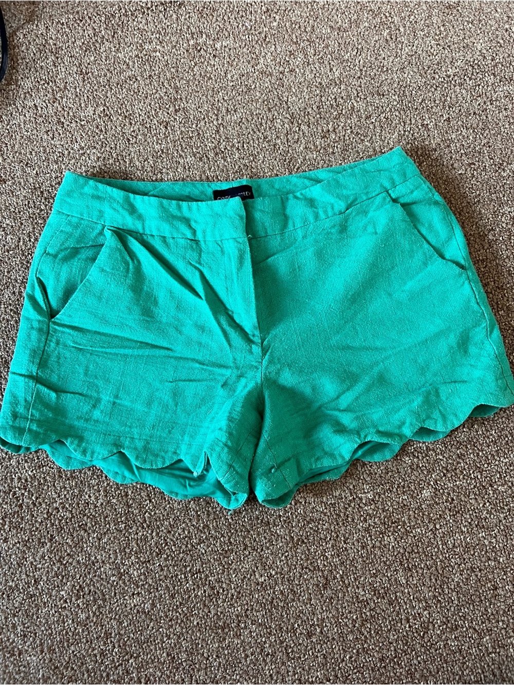 Cynthia Rowley Scallop Hem Women’s Shorts in Green